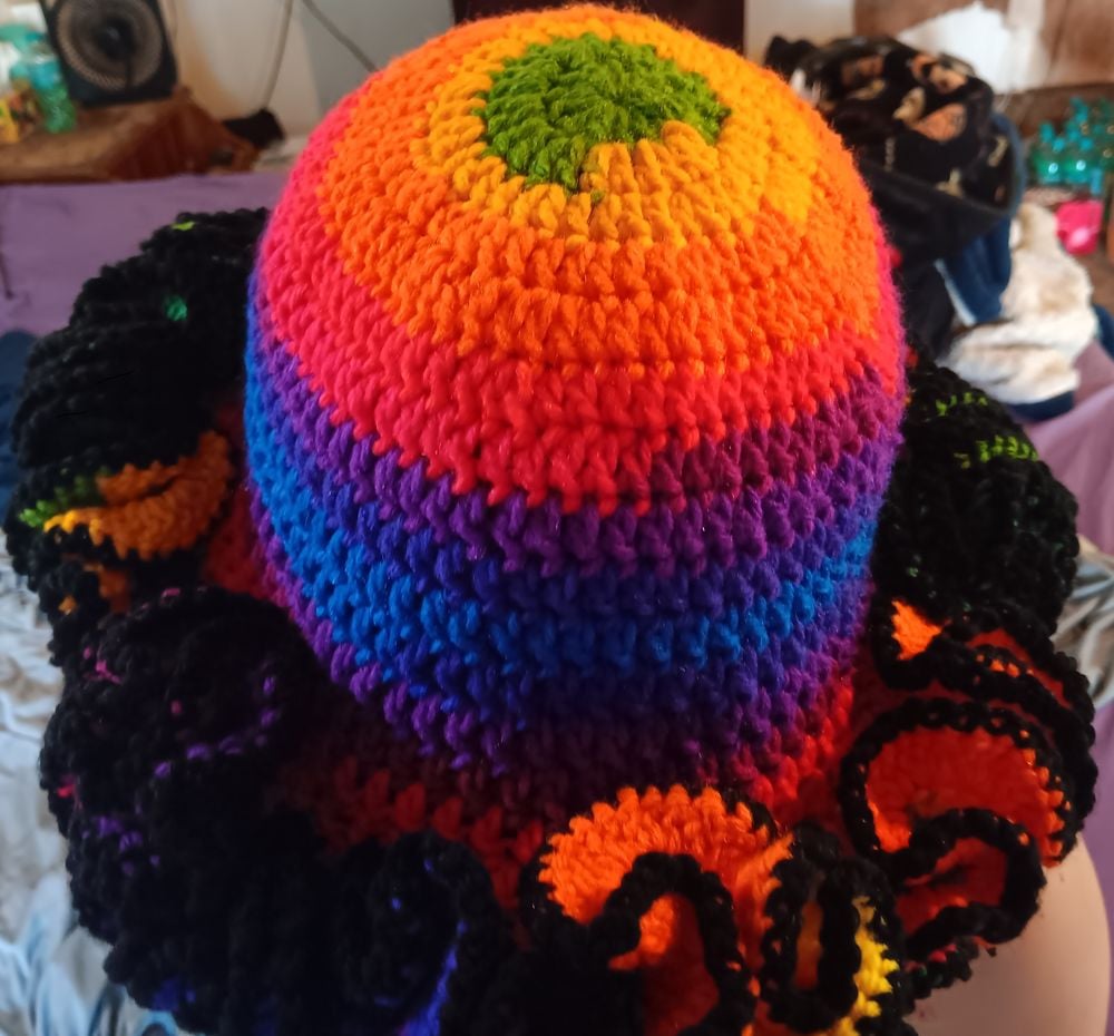 Crochet Ruffle Bucket Hat